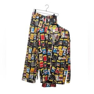 Colorful Graphic Print Pajama Set